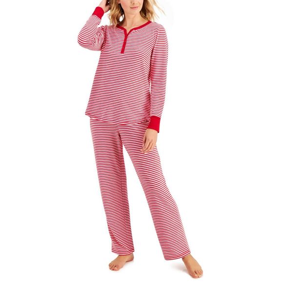 Charter Club Womens Thermal Fleece Printed Pajama Top Only,1-Piece Size Small - Picture 3 of 4